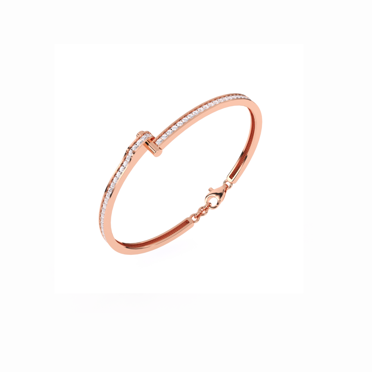 T Sparkaling Rose Gold Diamond Bracelets